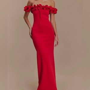 Nova Ruffle Off-Shoulder Maxi Dress